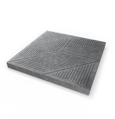 PŁYTA TARASOWA ZE WZOREM - KLÁRA, 500 × 500 × 40 mm, SZARA